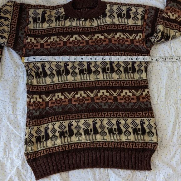 CHOMPA Peruvian alpaca wool crew nec sweater size Small medium C1 - Picture 3 of 7